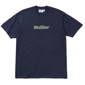 BUTTER GOODS CAMISETA SMASHED LOGO NAVY FRONT