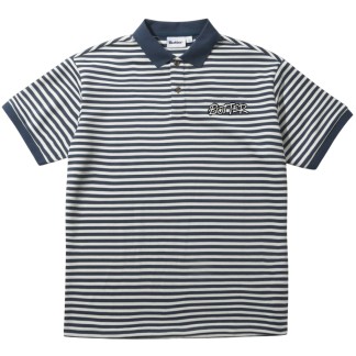 BUTTER GOODS POLO TUNNEL NAVY WHITE FRONT