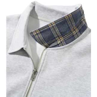 BUTTER GOODS SUDADERA SKETCH QUARTER ZIP SWEATER ASH DETALLE