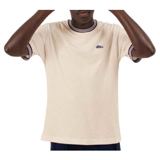 DITO COLLECTIVE CAMISETA PIQUE RIBS WHITE FRONT DETALLE