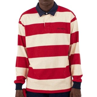 DITO COLLECTIVE POLO RAYAS RED WHITE FRONT