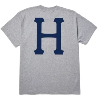 HUF CAMISETA MANGA CORTA CLASSIC H HEATHER GREY NAVY BACK