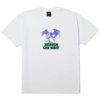 HUF CAMISETA MANGA CORTA HEAVEN CAN WAIT WHITE FRONT