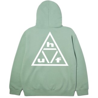 HUF SUDADERA DE CAPUCHA TRIPLE TIRANGLE PO HOODIE MINT WHITE BACK