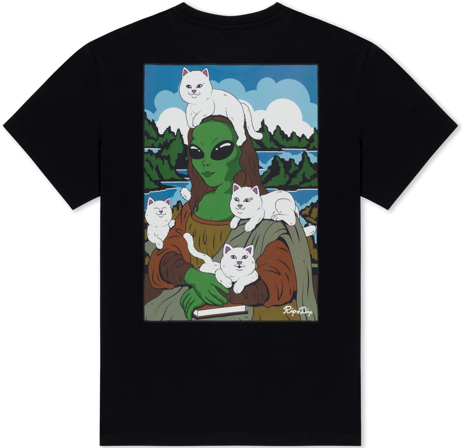 RIPNDIP CAMISETA MANGA CORTA HERE ALL ALONG BLACK BACK