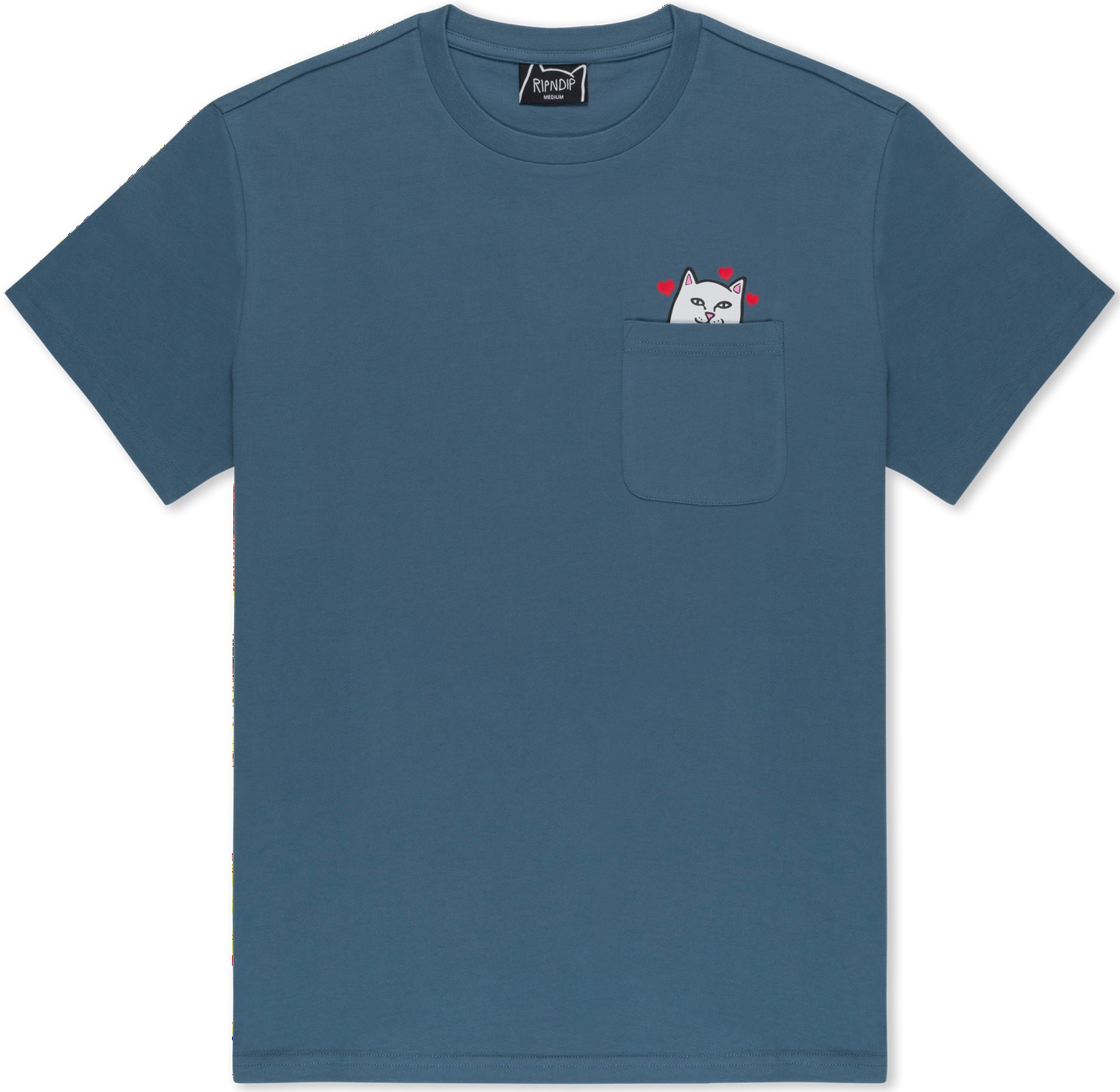 RIPNDIP CAMISETA MANGA CORTA NERMAL LOVES POCKET SLATE FRONT