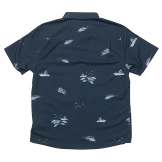 SALTY CREW CAMISA MANGA CORTA BREEZER PERF BUTTON MIDNIGHT NAVY BACK