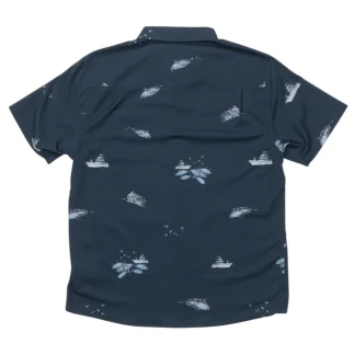 SALTY CREW CAMISA MANGA CORTA BREEZER PERF BUTTON MIDNIGHT NAVY BACK