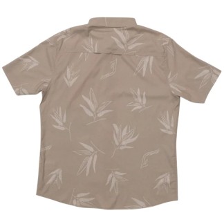 SALTY CREW CAMISA MANGA CORTA FLAGSHIP UV BUTTON DARK KHAKI BACK
