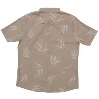 SALTY CREW CAMISA MANGA CORTA FLAGSHIP UV BUTTON DARK KHAKI BACK