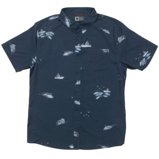 SALTY CREW CAMISETA MANGA CORTA BREEZER PERF BUTTON UP MIDNIGHT NAVY FRONT