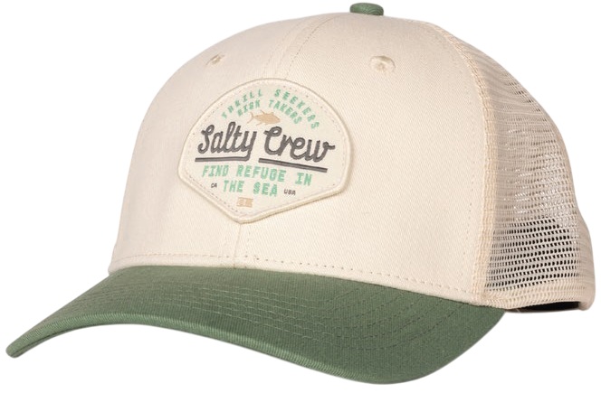 SALTY CREW GORRA BORDER TRUCKER OFF WHITE MID GREEN LATERAL