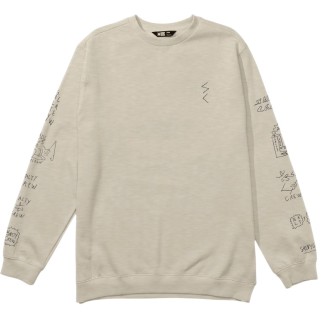 SALTY CREW SUDADERA CUELLO REDONDO REEL LB CREWNECK OATMEAL HEATHER FRONT