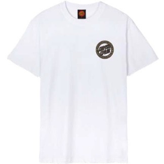 SANTA CRUZ CAMISETA MANGA CORTA LOGO DOT WHITE FRONT