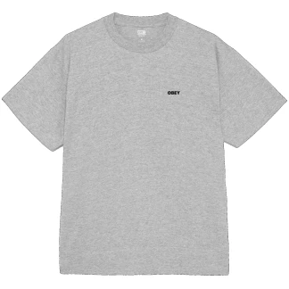 OBEY CAMISETA MANGA CORTA OBEY VISUAL STUDIOS FLOWER HEATHER GREY FRONT