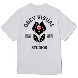 OBEY CAMISETA MANGA CORTA OBEY VISUAL STUDIOS FLOWER WHITE BACK