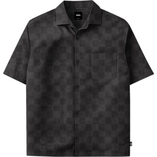 VANS SUDADERA CAMISA VAN DOREN TENCEL CHECK CAMP BLACK FRONT