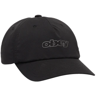 OBEY GORRA SCAMBLE 5 PANEL STRAPBACK BLACK FRONT