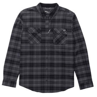SALTY CREW CAMISA MANGA LARGA FATHOM LS TECH FLANNEL BLACK GREY FRONT