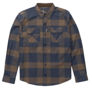 SALTY CREW CAMISA MANGA LARGA FATHOM LS TECH FLANNEL NAVY RUST FRONT