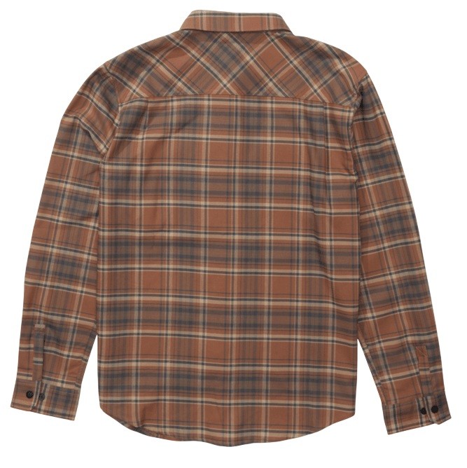 SALTY CREW CAMISA MANGA LARGA FATHOM LS TECH FLANNEL RUSSET BACK