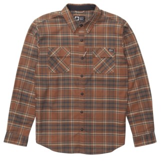 SALTY CREW CAMISA MANGA LARGA FATHOM LS TECH FLANNEL RUSSET FRONT