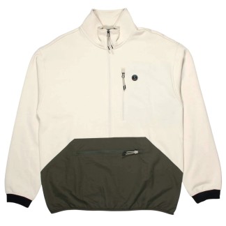 SALTY CREW SUDADERA UN CUARTO CREMALLERA QUAY TECH FLEECE BIRCH FRONT