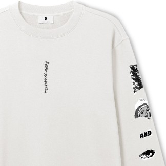 POETIC-COLLECTIVE-SUDADERAS-Arm Collage Crewneck - Ivory 4_6