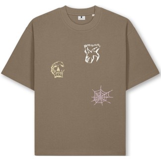POETIC-COLLECTIVE-CAMISTA-Three Prints T-shirt - Brown 1