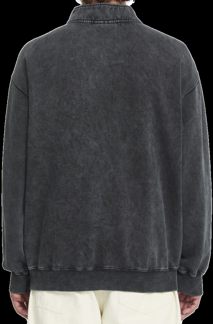 VOLCOM SUDADERA CUARTO CREMALLERA SIN CAPUCHA SINGLE STONE QUARTER ZIP LIGHT ACID BLACK BACK