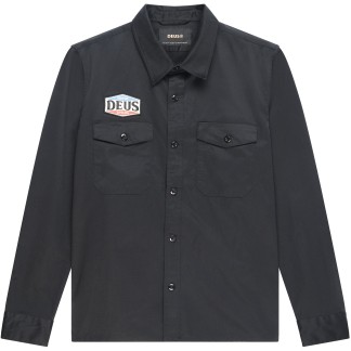 CAMISA DEUS EX MACHINA CAMISA MANGA LARGA SERVICE LS BLACK FRONT