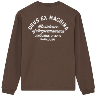 Camiseta DEUS EX MACHINA CAMISETA MANGA LARGA HARAJUKU SIGN LS BISON BROWN FRONT 2