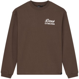 Camiseta DEUS EX MACHINA CAMISETA MANGA LARGA HARAJUKU SIGN LS BISON BROWN FRONT