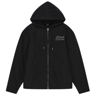 CHAQUETA DEUS EX MACHINA CHAQUETA CON CAPUCHA Y CIERRE DE CREMALLERA HARAJUKI HOODED JACKET BLACK FRONT