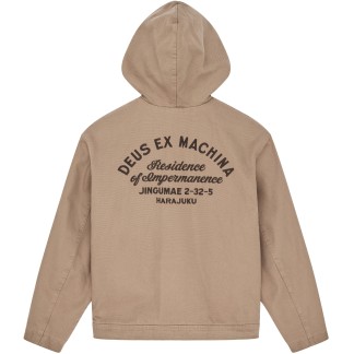 CHAQUETA DEUS EX MACHINA CHAQUETA CON CAPUCHA Y CIERRE DE CREMALLERA HARAJUKI HOODED JACKET CAMEL BROWN FRONT 2