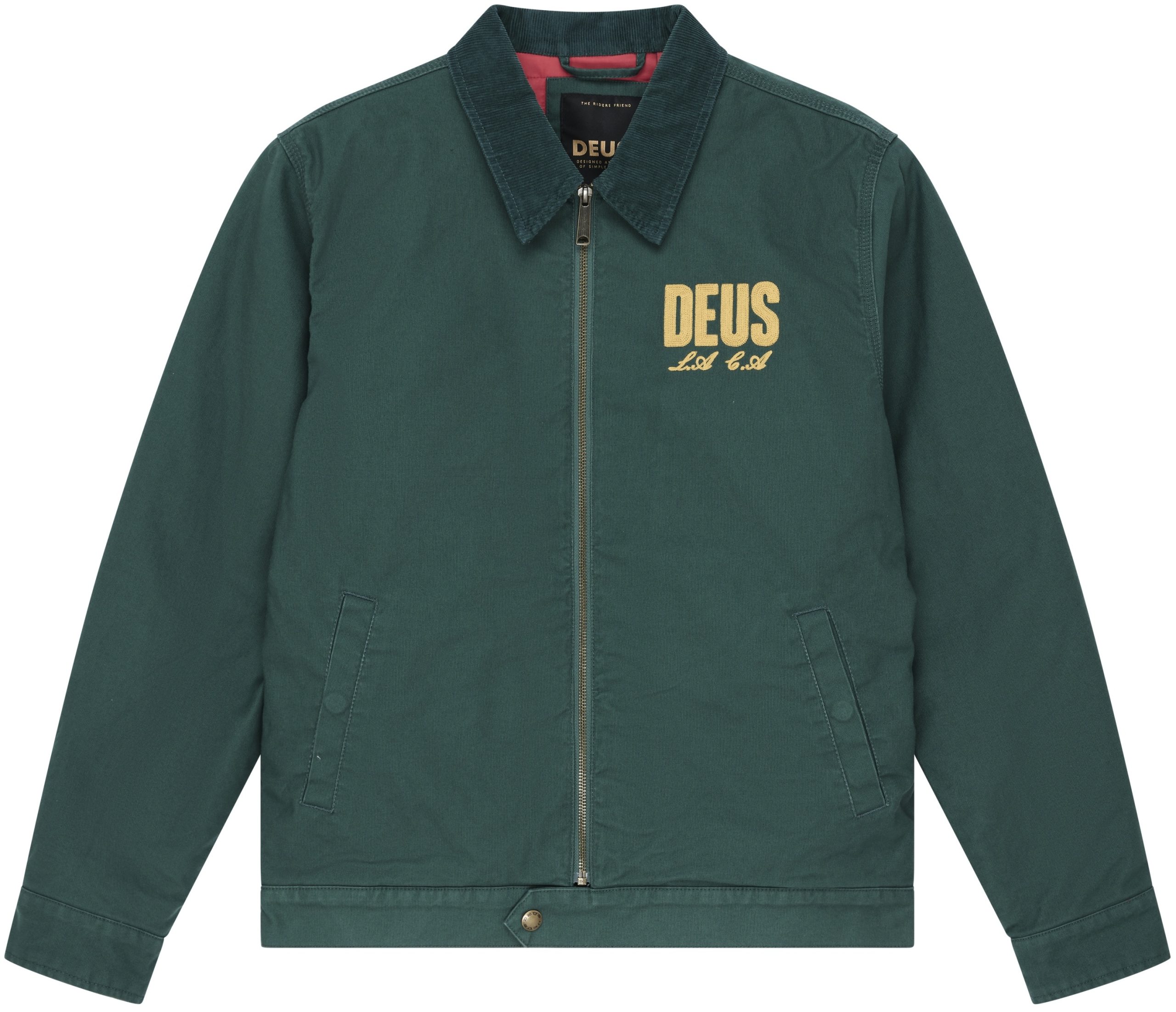 CHAQUETA DEUS EX MACHINA CHAQUETA CUTAWAY JACKET RACING GREEN FRONT