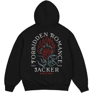 JACKER SUDADERA DE CAPUCHA FORBIDEN ROMANCE HOODIE BLACK BACK