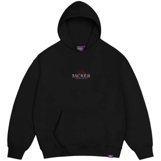 JACKER SUDADERA DE CAPUCHA FORBIDEN ROMANCE HOODIE BLACK FRONT