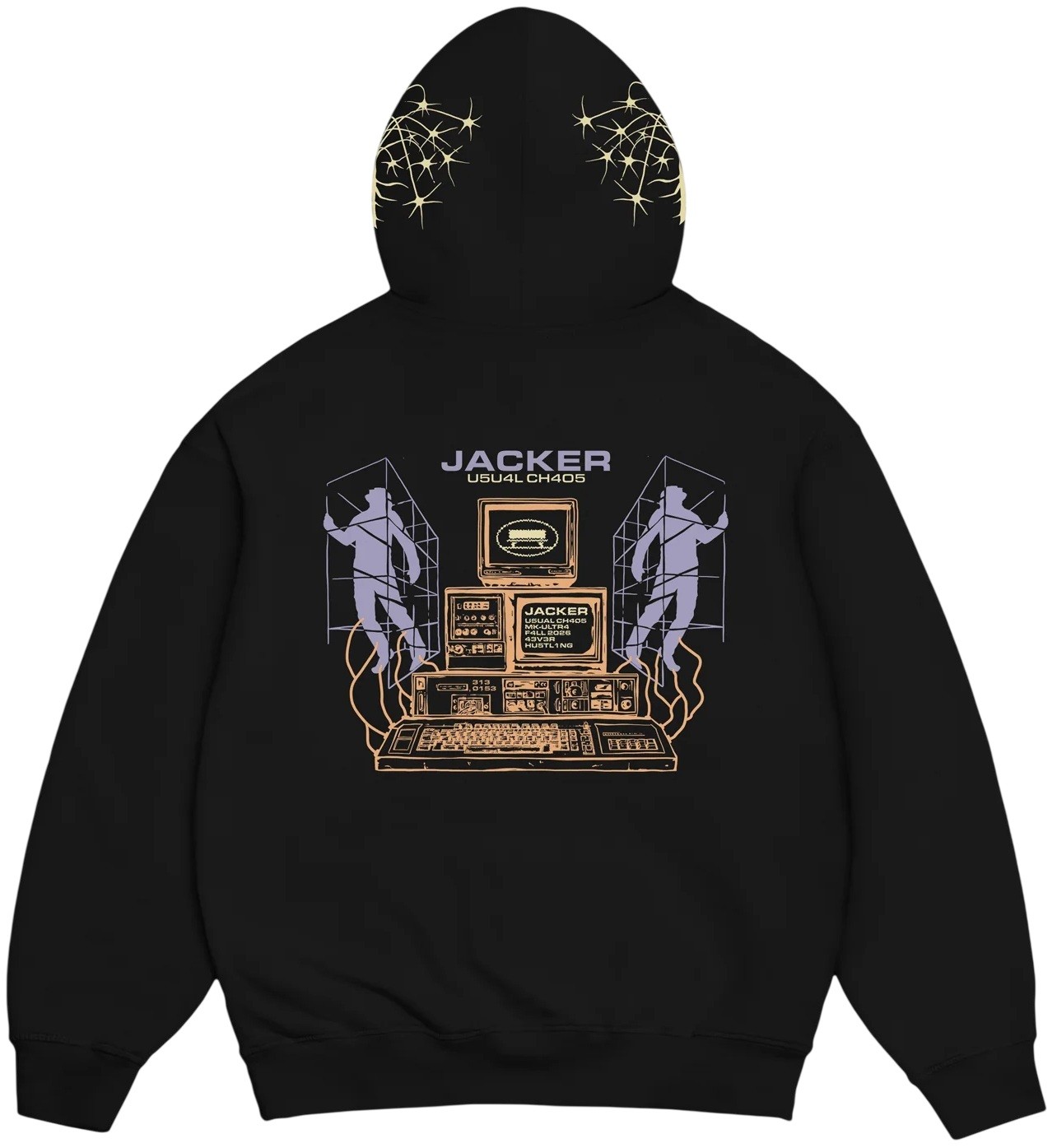 JACKER SUDADERA DE CAPUCHA MK ULTRA BLACK BACK