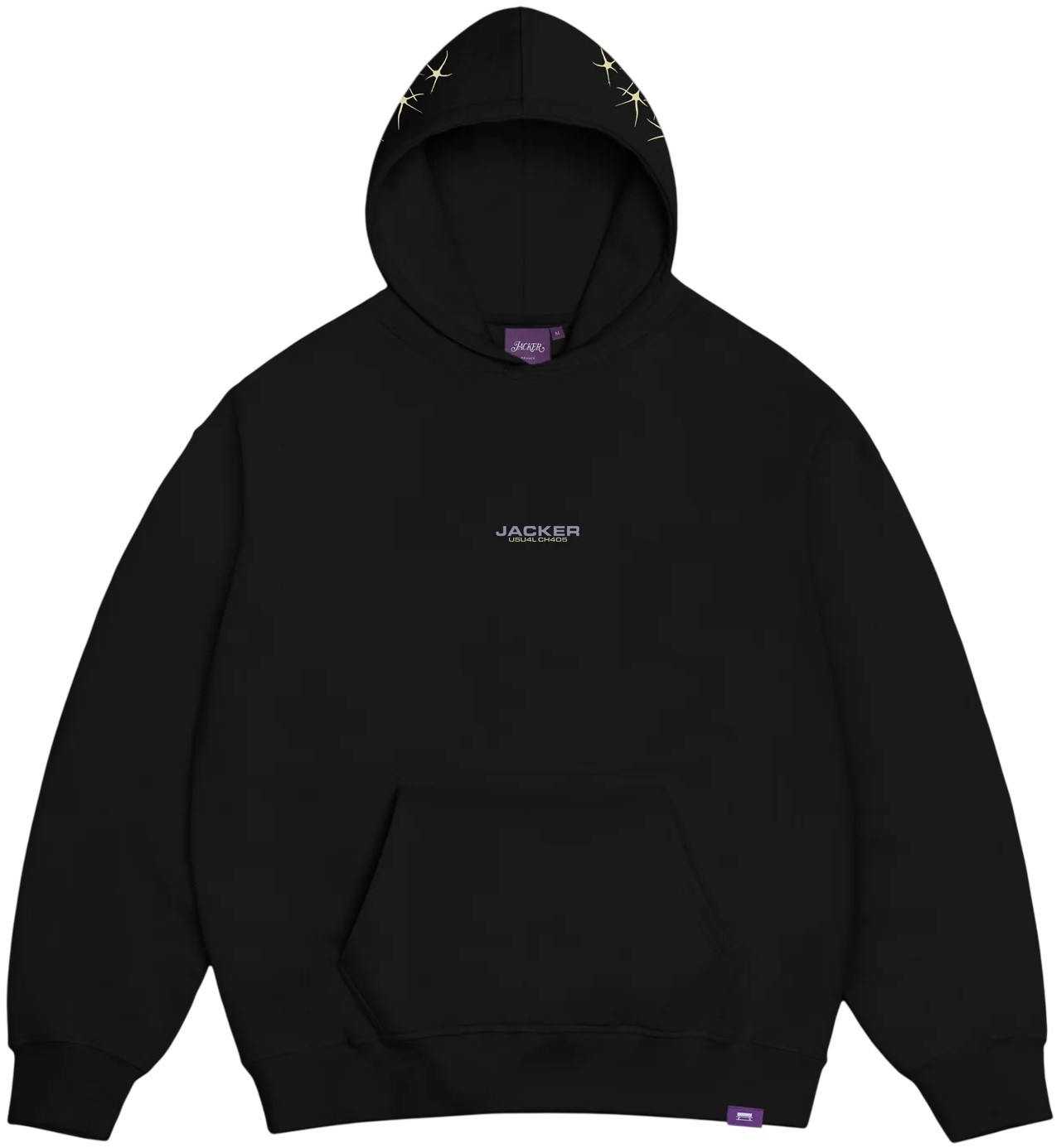 JACKER SUDADERA DE CAPUCHA MK ULTRA BLACK FRONT