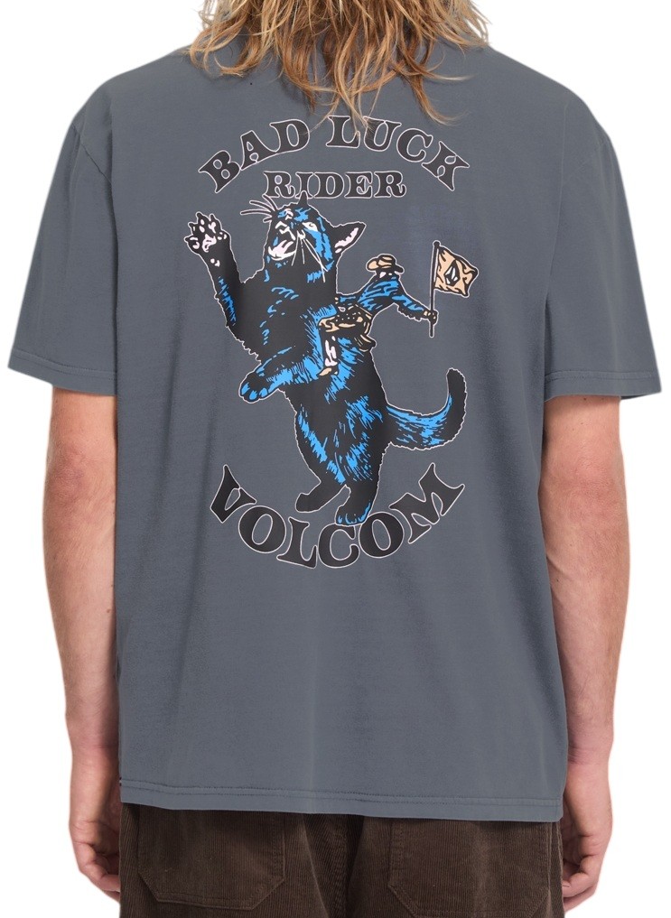 VOLCOM CAMISETA MANGA CORTA BAD LUCK STORM BLUE BACK