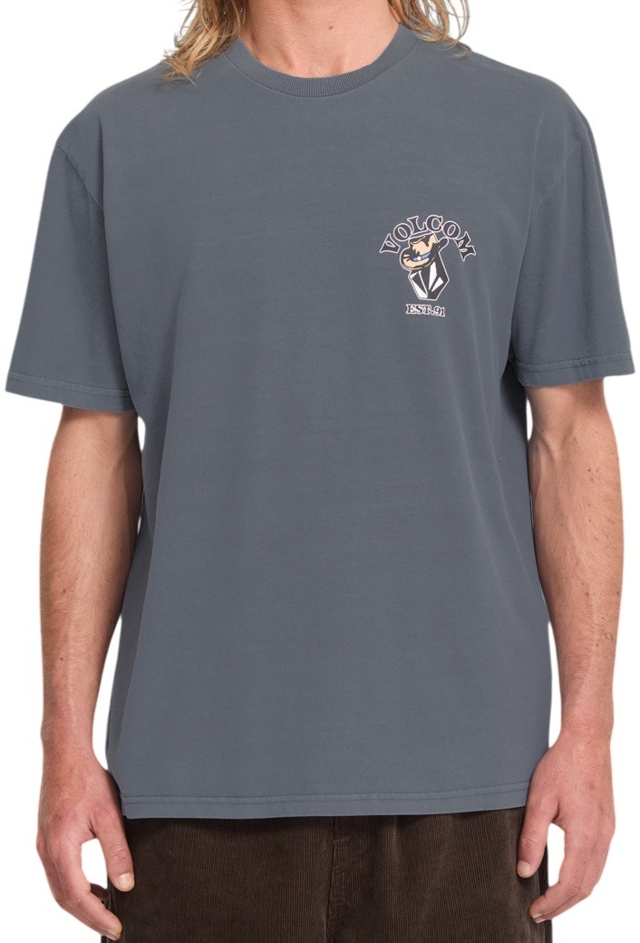 VOLCOM CAMISETA MANGA CORTA BAD LUCK STORM BLUE FRONT