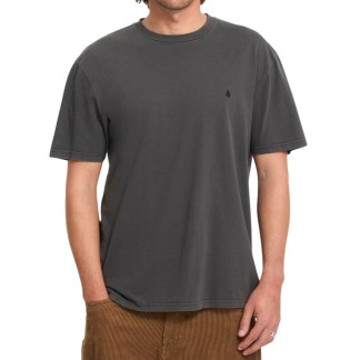 VOLCOM CAMISETA MANGA CORTA SOLID STONE EMB SST BLACK FRONT