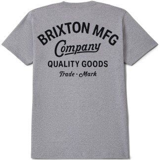 BRIXTON CAMISETA MANGA CORTA STRATON HEATHER GREY BACK