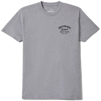 BRIXTON CAMISETA MANGA CORTA STRATON HEATHER GREY FRONT