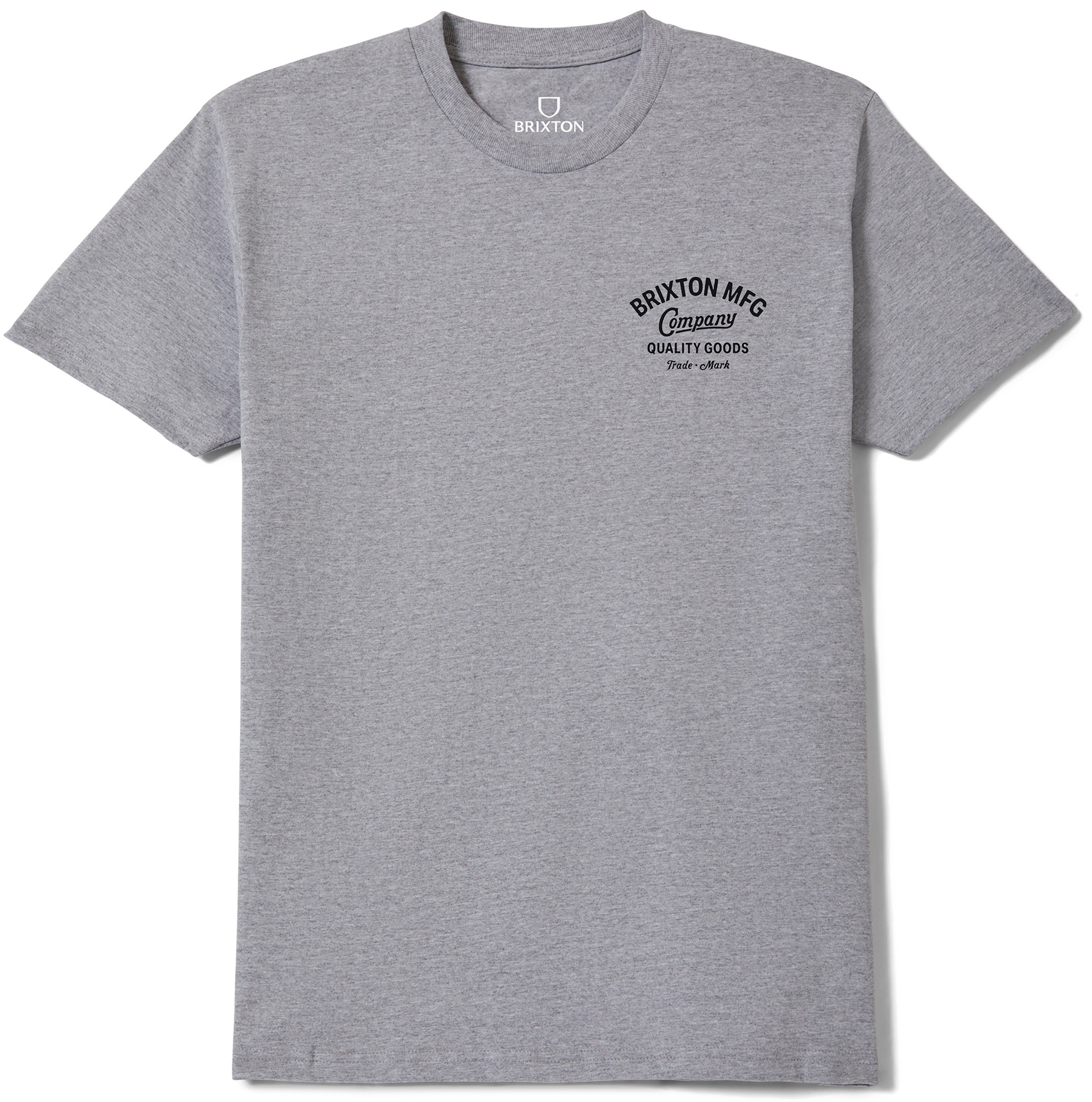 BRIXTON CAMISETA MANGA CORTA STRATON HEATHER GREY FRONT