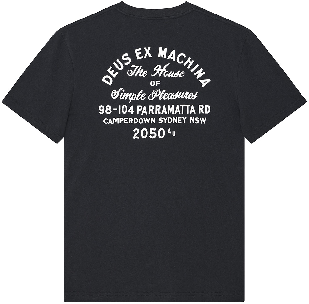 DEUS EX MACHINA CAMISETA MANGA CORTA DROVERS DOG BLACK FRONT
