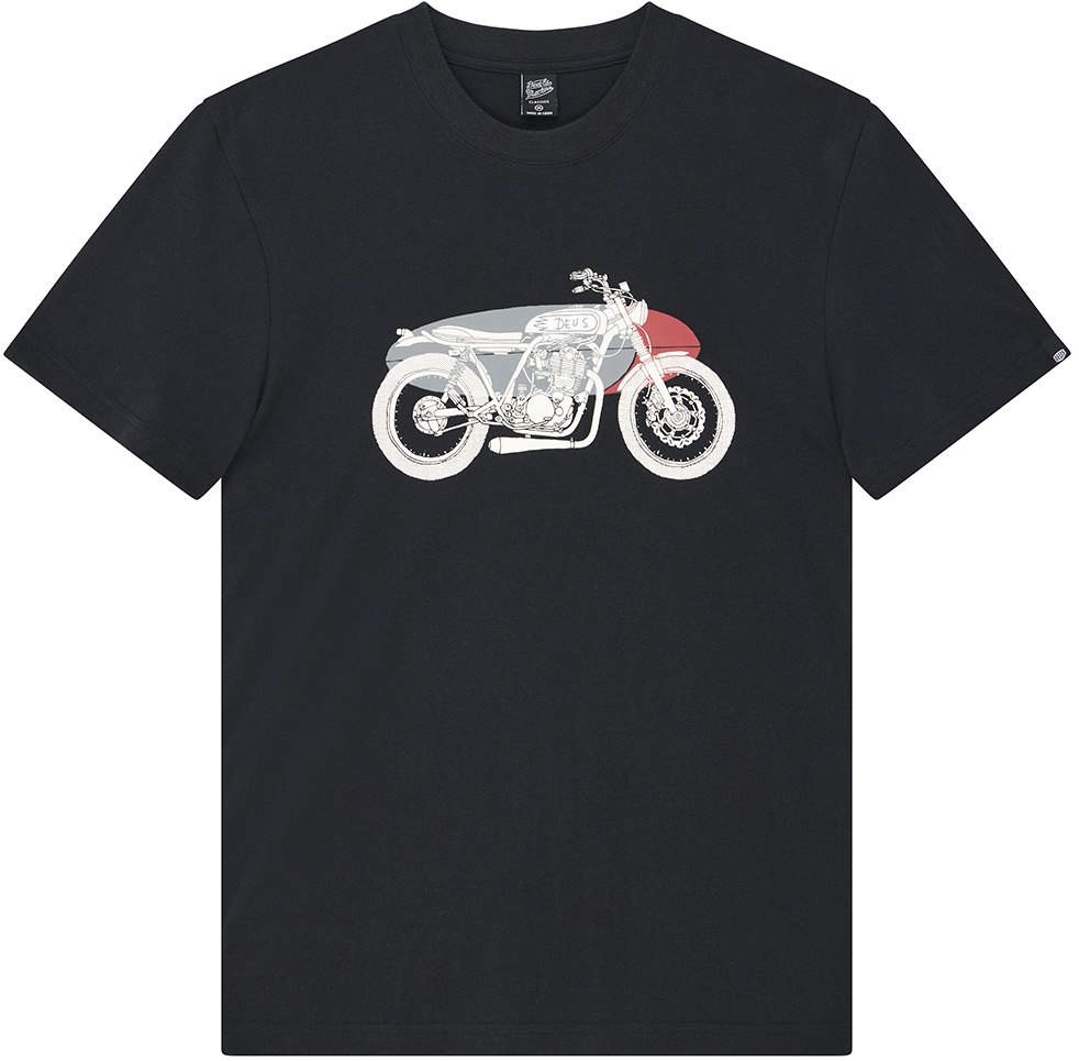 DEUS EX MACHINA CAMISETA MANGA CORTA DROVERS DOG BLACK FRONT