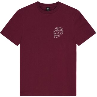 DEUS EX MACHINA CAMISETA MANGA CORTA VENICE SKULL TEE BURGUNDY FRONT