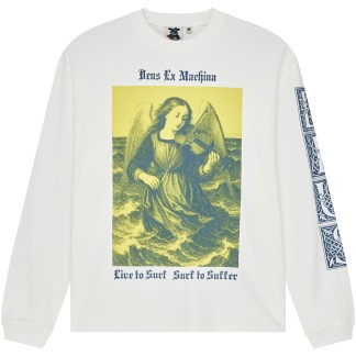 DEUS EX MACHINA CAMISETA MANGA LARGA SWELL MAPS OS LS TEE VINTAGE WHITE FRONT
